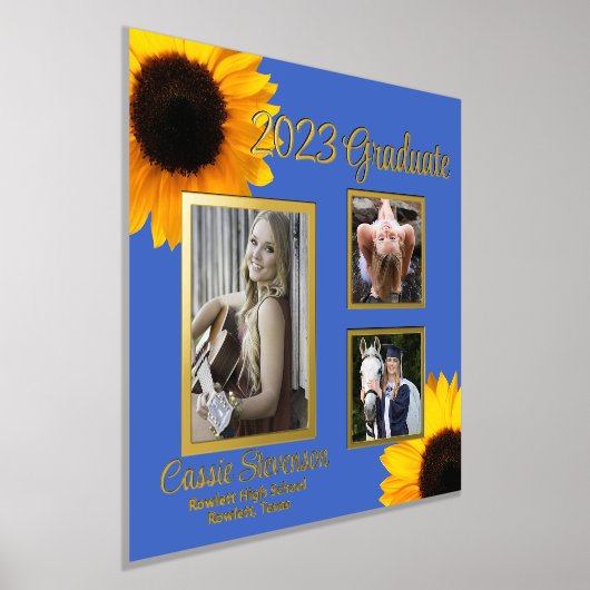 カスタムひまわり 箔ポスター (レイダウン)