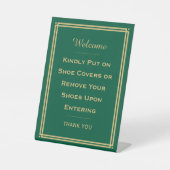 カスタムへようこそ緑の靴を取り除きなさい 台座サイン (正面)