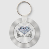 カスタムまだ素晴らし安いダイヤモンド結婚式の引き出物 キーホルダー (裏面)