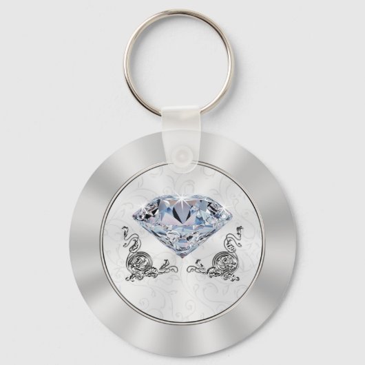 カスタムまだ素晴らし安いダイヤモンド結婚式の引き出物 キーホルダー (裏面)