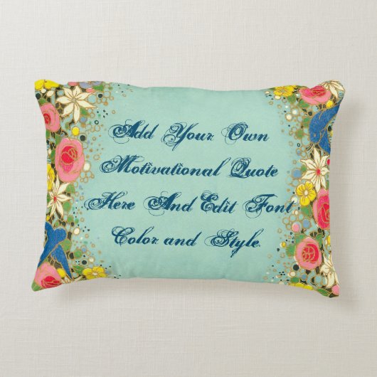 カスタムやる気を起こさせる引用文自分で作る アクセントクッション (裏面)