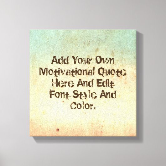 カスタムやる気を起こさせる引用文自分で作る キャンバスプリント (正面)