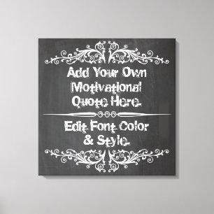 カスタムやる気を起こさせる引用文、テキストの追加 キャンバスプリント