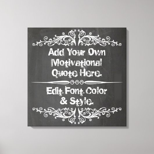 カスタムやる気を起こさせる引用文、テキストの追加 キャンバスプリント (正面)