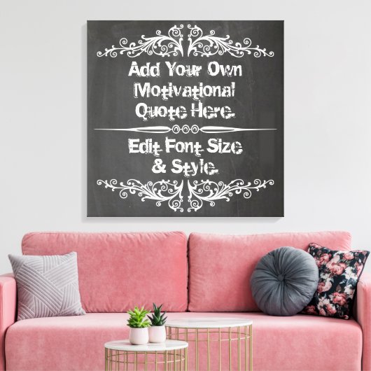 カスタムやる気を起こさせる引用文、テキストの追加 キャンバスプリント (インサイチュ (リビング))