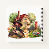 カスタムらせん手帳 |かわいい魔女とキツネ ノートブック (裏面)