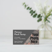 カスタムれんが舗装車道建築 名刺 (スタンド正面)