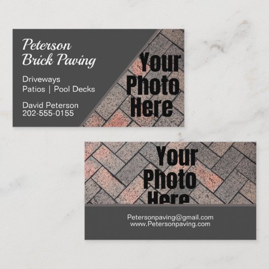 カスタムれんが舗装車道建築 名刺 (正面/裏面)