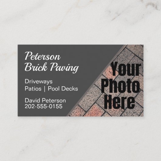 カスタムれんが舗装車道建築 名刺 (正面)