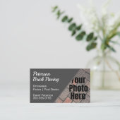 カスタムれんが舗装車道建築 名刺 (スタンド正面)