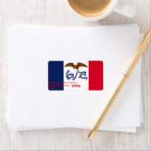 カスタムアイオワ州旗の付いたラベル ラベル (インサイチュ)