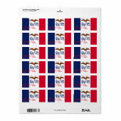 カスタムアイオワ州旗の付いたラベル ラベル (フルシート)