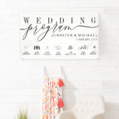 カスタムアイコン結婚式パーティプログラムタイムライン 横断幕 (インサイチュ)