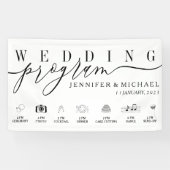 カスタムアイコン結婚式パーティプログラムタイムライン 横断幕 (横)