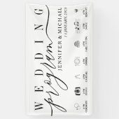 カスタムアイコン結婚式パーティプログラムタイムライン 横断幕 (縦)