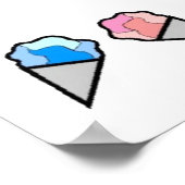 カスタムアイスパーソナライズされたクリームペ縁どラー ポスター (角)