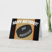 カスタムアイスホッキパーソナライズされたー名エージ誕生日 カード (正面)