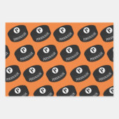 カスタムアイスホッケー名モノグラムパック ラッピングペーパーシート (正面)