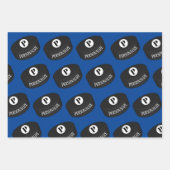 カスタムアイスホッケー名モノグラムパック ラッピングペーパーシート (正面3)