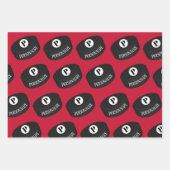 カスタムアイスホッケー名モノグラムパック ラッピングペーパーシート (正面)