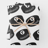 カスタムアイスホッケー名モノグラムパック ラッピングペーパーシート (インサイチュ)