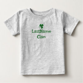 カスタムアイリッシュクランシャムロックTシャツ - キッズ ベビーTシャツ