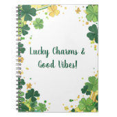 カスタムアイリッシュシャムロック&クローバ縁どー ノートブック (正面)