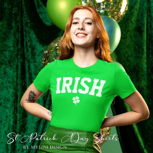カスタムアイリッシュシャムロックSt patricks day Tシャツ
