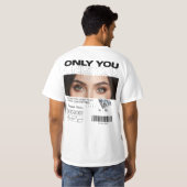 カスタムアイ画像&名前 | 完全オーダーメイド Tシャツ (裏面フル)