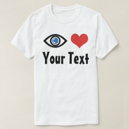 カスタムアイ ハート (I Love) Tシャツ