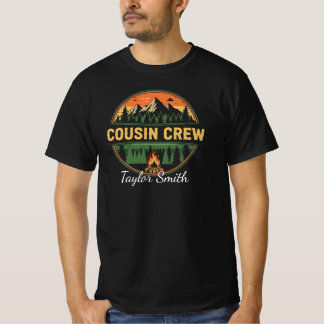 カスタムアウトドア従兄弟クルーおそろいキャンプ Tシャツ