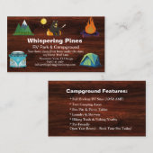 カスタムアウトドア連絡リトリート用キャンプカード 名刺 (正面/裏面)