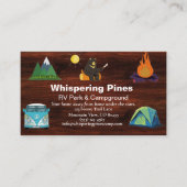 カスタムアウトドア連絡リトリート用キャンプカード 名刺 (正面)