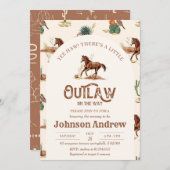 カスタムアウトロークボーイベビーシャワー招待状 招待状 (正面/裏面)