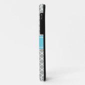 カスタムアクアアンドシルバーグレーモロッコクローバー Case-Mate iPhoneケース (裏面/左)