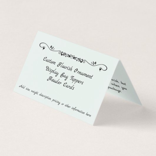 カスタムアクアフラリッシュオーナメントヘッダーカード (正面)