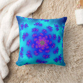 カスタムアクアフローラ散布装飾用クッション クッション (ブランケット)