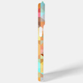 カスタムアクアブルーピーチ赤面ピンクポリゴンパターン Case-Mate iPhoneケース (裏面 / 右)