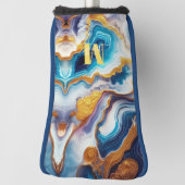 カスタムアクアモダンパープルゴールデンモノグラムケースマット ゴルフヘッドカバー (回転90)