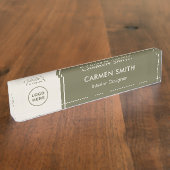 カスタムアクリルエグゼクティブグリーン机用ネームプレート デスクネームプレート (側面)