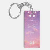 カスタムアクリルキーチェーン – ユニークデザイン キーホルダー (正面左)