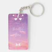 カスタムアクリルキーチェーン – ユニークデザイン キーホルダー (裏面)