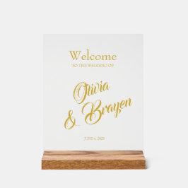 カスタムアクリルサイン–11"x14"結婚またはイベントデコル アクリルサイン