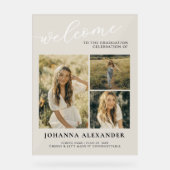 カスタムアクリルモダン3枚の写真卒業へようこそ アクリルサイン (正面)