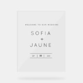 カスタムアクリル系ウェルカムサインエレガント- Decor アクリルサイン (正面)