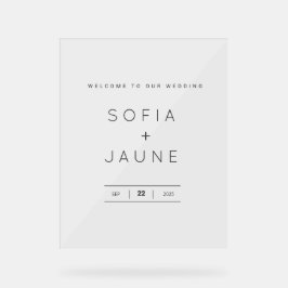 カスタムアクリル系ウェルカムサインエレガント- Decor アクリルサイン