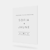 カスタムアクリル系ウェルカムサインエレガント- Decor アクリルサイン (傾斜)