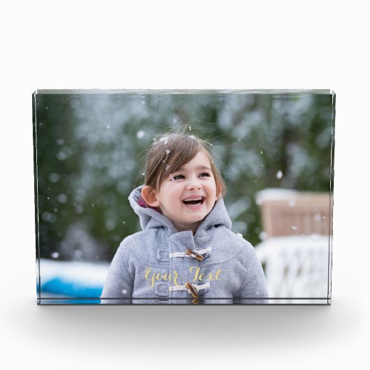 カスタムアクリル製フォトフレームブロックホームオフィスデコール フォトブロック (正面)