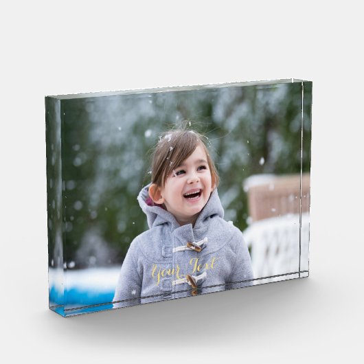 カスタムアクリル製フォトフレームブロックホームオフィスデコール フォトブロック (左)