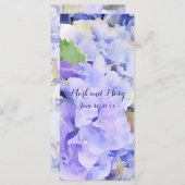 カスタムアジサイ結婚ズまたはイベント メニュー (正面/裏面)